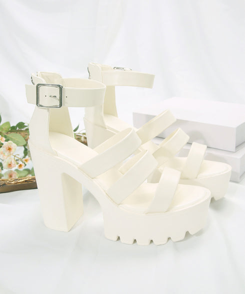 厚底ハイヒール サンダル レディース夏 太ヒール アンクルベルト 履きやすい セクシー 厚底ソール 美脚 脚長 大人 人気 オシャレ カジュアル 夏靴 新作 99GYXC-106