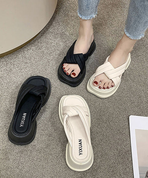 厚底サンダル ミュールサンダル 夏新作 レディース 美脚 クロスベルト サマー コンフォート サンダル カジュアル おしゃれ 大人可愛い 海旅行 リゾート 99GYXC-107