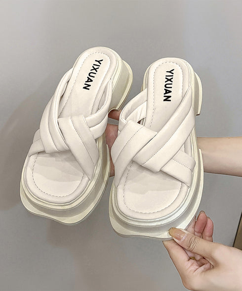 厚底サンダル ミュールサンダル 夏新作 レディース 美脚 クロスベルト サマー コンフォート サンダル カジュアル おしゃれ 大人可愛い 海旅行 リゾート 99GYXC-107