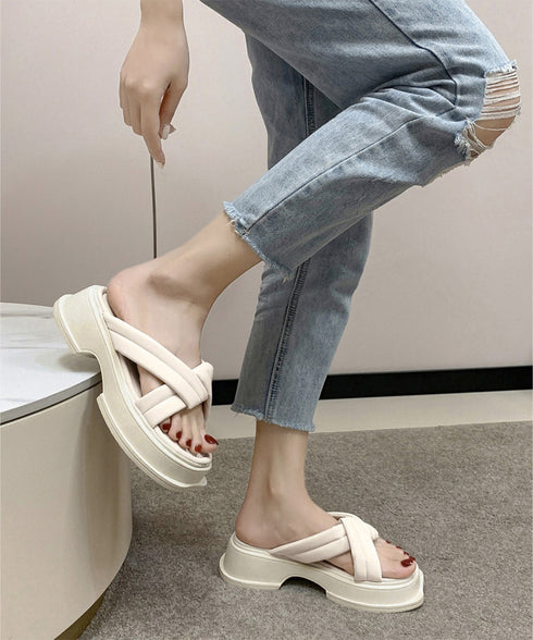 厚底サンダル ミュールサンダル 夏新作 レディース 美脚 クロスベルト サマー コンフォート サンダル カジュアル おしゃれ 大人可愛い 海旅行 リゾート 99GYXC-107