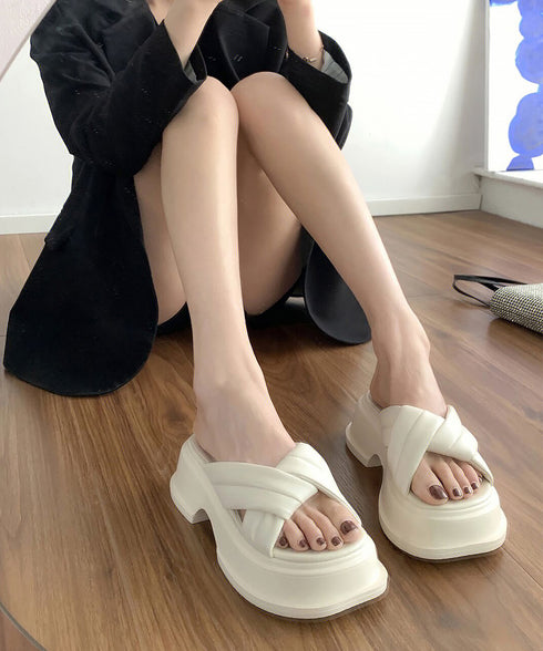 厚底サンダル ミュールサンダル 夏新作 レディース 美脚 クロスベルト サマー コンフォート サンダル カジュアル おしゃれ 大人可愛い 海旅行 リゾート 99GYXC-107