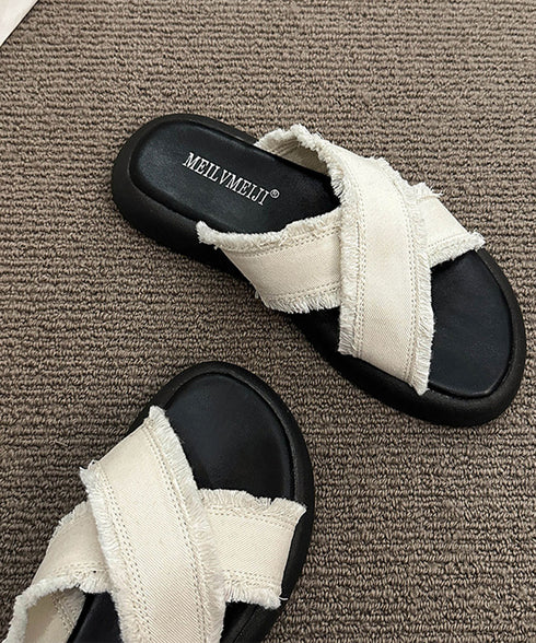 ミュールサンダル クロスベルト 美脚 レディース サマーサンダル フラットサンダル ぺたんこ 履きやすい カジュアルシューズ オルチャン 歩きやすい おしゃれ 99GYXC-109