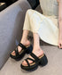 ミュールサンダル 厚底 太ヒール 美脚夏 レディース ストラップ ヒールサンダル チャンキーヒール おしゃれ カジュアル 大人可愛い フェミニン 海旅行 トラベル 99GYXC-111