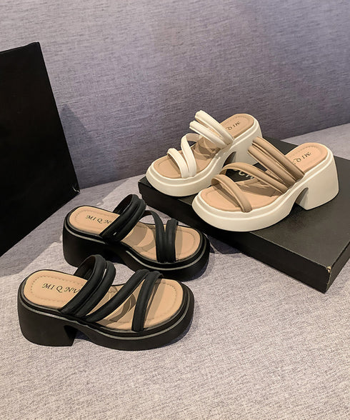 ミュールサンダル 厚底 太ヒール 美脚夏 レディース ストラップ ヒールサンダル チャンキーヒール おしゃれ カジュアル 大人可愛い フェミニン 海旅行 トラベル 99GYXC-111