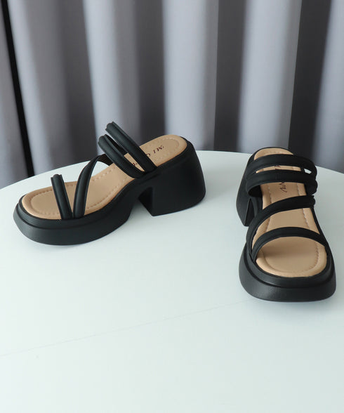 ミュールサンダル 厚底 太ヒール 美脚夏 レディース ストラップ ヒールサンダル チャンキーヒール おしゃれ カジュアル 大人可愛い フェミニン 海旅行 トラベル 99GYXC-111