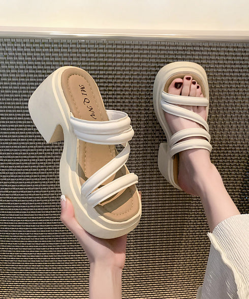 ミュールサンダル 厚底 太ヒール 美脚夏 レディース ストラップ ヒールサンダル チャンキーヒール おしゃれ カジュアル 大人可愛い フェミニン 海旅行 トラベル 99GYXC-111