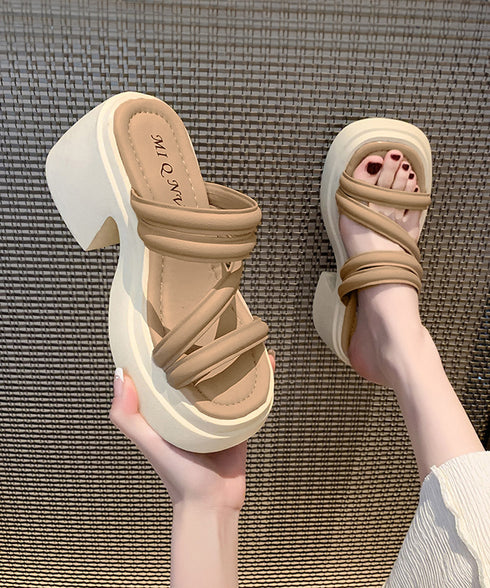 ミュールサンダル 厚底 太ヒール 美脚夏 レディース ストラップ ヒールサンダル チャンキーヒール おしゃれ カジュアル 大人可愛い フェミニン 海旅行 トラベル 99GYXC-111