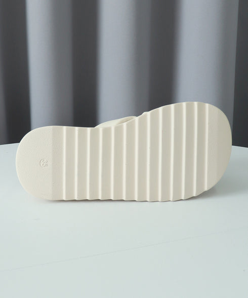 厚底 ミュールサンダル クロスベルト 夏 レディース ストラップサンダル フラットソール ハート飾りスリッパ おしゃれ 大人可愛い 海旅行 トラベル リゾートくつ 99GYXC-113