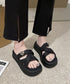 厚底 ミュールサンダル クロスベルト 夏 レディース ストラップサンダル フラットソール ハート飾りスリッパ おしゃれ 大人可愛い 海旅行 トラベル リゾートくつ 99GYXC-113