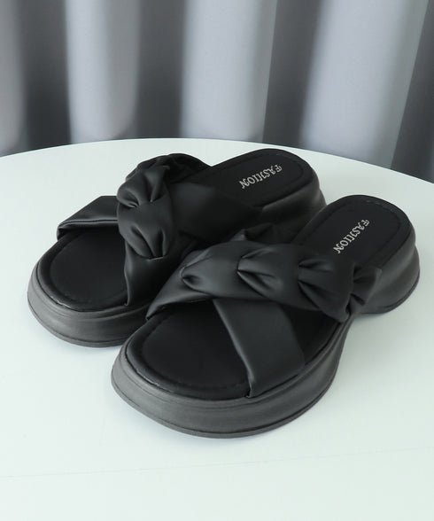 厚底サンダル ミュールサンダル 韓国風 レディース スリッパサンダル 歩きやすい カジュアル おしゃれ 美脚 大人可愛い 海 旅行 トラベル リゾートシューズ 99GYXC-115