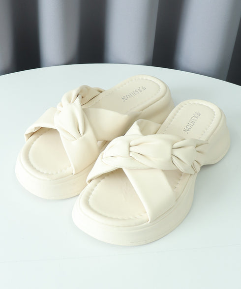 厚底サンダル ミュールサンダル 韓国風 レディース スリッパサンダル 歩きやすい カジュアル おしゃれ 美脚 大人可愛い 海 旅行 トラベル リゾートシューズ 99GYXC-115