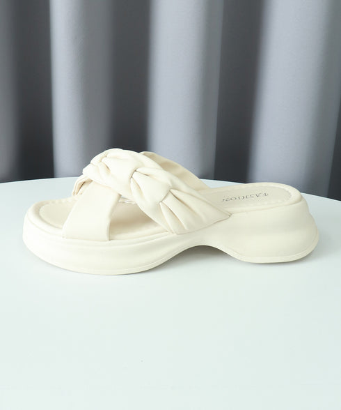 厚底サンダル ミュールサンダル 韓国風 レディース スリッパサンダル 歩きやすい カジュアル おしゃれ 美脚 大人可愛い 海 旅行 トラベル リゾートシューズ 99GYXC-115