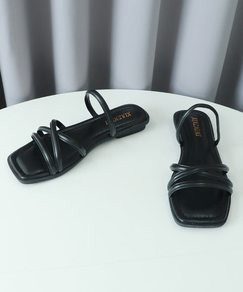 ストラップサンダル レディース 韓国風 細めストラップ スクエアトゥ ローヒール 痛くない 歩きやすい 美脚 通勤 オルチャン おしゃれ カジュアル お洒落 99GYXC-118