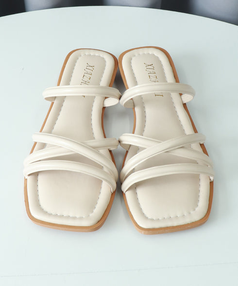 ストラップサンダル レディース 韓国風 細めストラップ スクエアトゥ ローヒール 痛くない 歩きやすい 美脚 通勤 オルチャン おしゃれ カジュアル お洒落 99GYXC-118