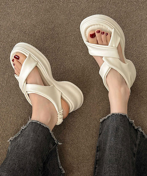 厚底サンダル レディース クロスベルト レディース サマーサンダル 美脚 疲れない ボリュームソール コンフォート お洒落 痛くない 海旅行 ビーチ 99GYXC-119