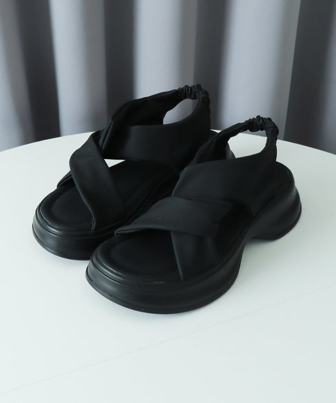 厚底サンダル レディース クロスベルト レディース サマーサンダル 美脚 疲れない ボリュームソール コンフォート お洒落 痛くない 海旅行 ビーチ 99GYXC-119