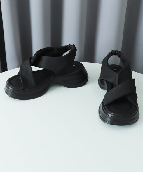 厚底サンダル レディース クロスベルト レディース サマーサンダル 美脚 疲れない ボリュームソール コンフォート お洒落 痛くない 海旅行 ビーチ 99GYXC-119