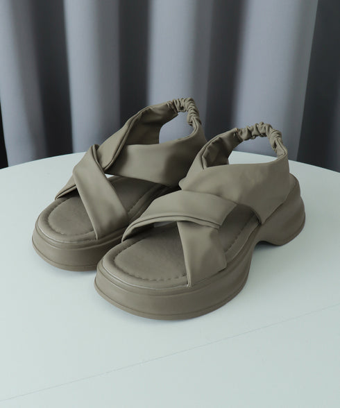 厚底サンダル レディース クロスベルト レディース サマーサンダル 美脚 疲れない ボリュームソール コンフォート お洒落 痛くない 海旅行 ビーチ 99GYXC-119