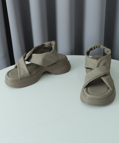 厚底サンダル レディース クロスベルト レディース サマーサンダル 美脚 疲れない ボリュームソール コンフォート お洒落 痛くない 海旅行 ビーチ 99GYXC-119