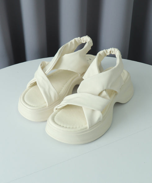 厚底サンダル レディース クロスベルト レディース サマーサンダル 美脚 疲れない ボリュームソール コンフォート お洒落 痛くない 海旅行 ビーチ 99GYXC-119