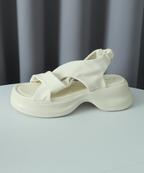 厚底サンダル レディース クロスベルト レディース サマーサンダル 美脚 疲れない ボリュームソール コンフォート お洒落 痛くない 海旅行 ビーチ 99GYXC-119