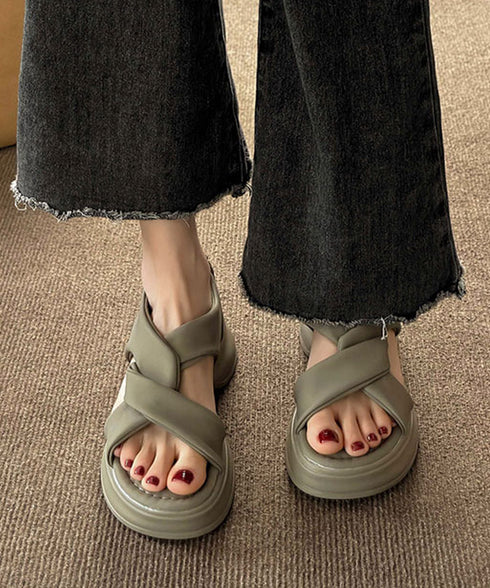 厚底サンダル レディース クロスベルト レディース サマーサンダル 美脚 疲れない ボリュームソール コンフォート お洒落 痛くない 海旅行 ビーチ 99GYXC-119