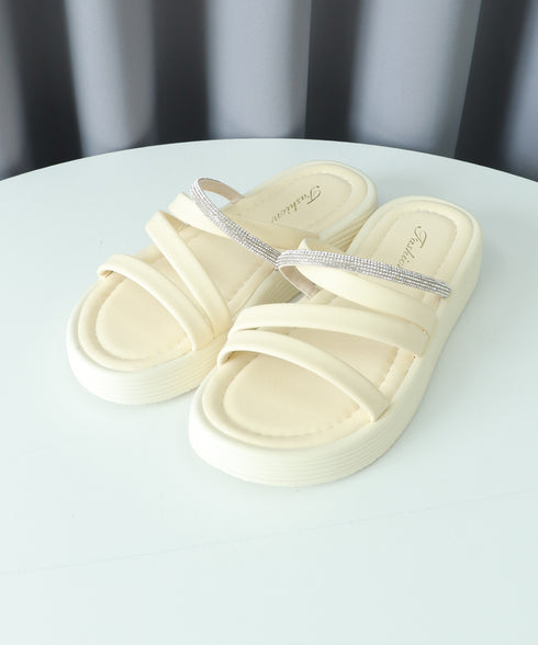 ストラップサンダル ミュールサンダル 夏 レディース 厚底 美脚 ベルトサンダル クロスベルト リゾート カジュアル 疲れにくい コンフォート 痛くない 海 旅行 99GYXC-121