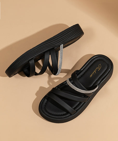 ストラップサンダル ミュールサンダル 夏 レディース 厚底 美脚 ベルトサンダル クロスベルト リゾート カジュアル 疲れにくい コンフォート 痛くない 海 旅行 99GYXC-121