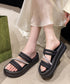 厚底サンダル ミュールサンダル 韓国風夏 レディース ストラップサンダル ボリュームソール 美脚 歩きやすい おしゃれ カジュアル 大人可愛い 海旅行 トラベル 99GYXC-122