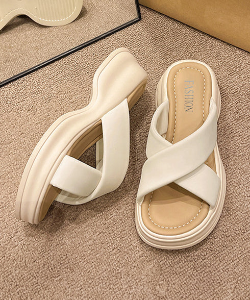 厚底サンダル レディース スリッパ ミュールサンダル コンフォート クロスベルト ボリュームソール オルチャン 歩きやすい 疲れない お洒落 99GYXC-123