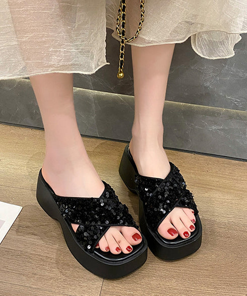 厚底サンダル ミュールサンダル 夏 美脚 レディース サマー クロスサンダル スリッパサンダル ビーチサンダル キラキラ 海 疲れない 歩きやすい カジュアル 99GYXC-124