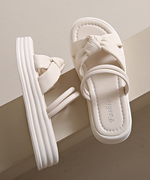 厚底サンダル レディース リボン ストラップサンダル ボリュームソール ミュールサンダル フラット 疲れない 履きやすい お洒落 コンフォート 99GYXC-126