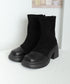 ショートブーツ 厚底 ブーティー 春秋冬 レディース バックジップ チャンキーヒール 美脚 カジュアル 大人可愛い ガーリー おしゃれ 通勤通学 きれいめ デート 99GYXC-127