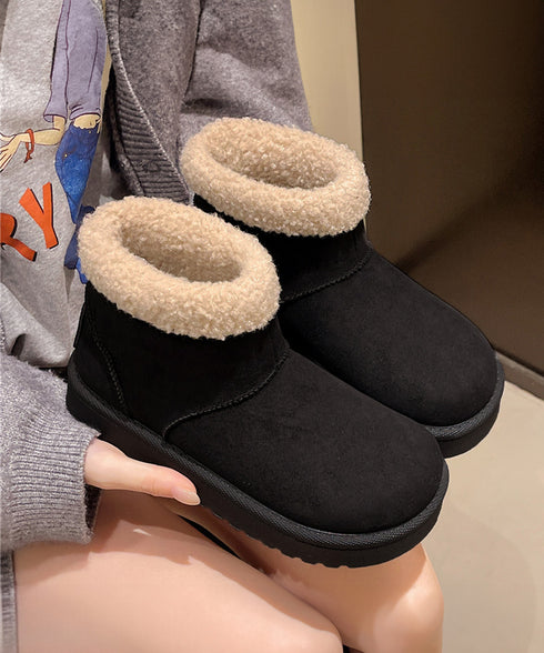 ムートンブーツ 厚底無地 ショートブーツ レディース ボアブーツ 防寒対策 あったか カジュアル 美脚 フラットヒール もこもこ おしゃれ 大人可愛い 通学 99GYXC-138
