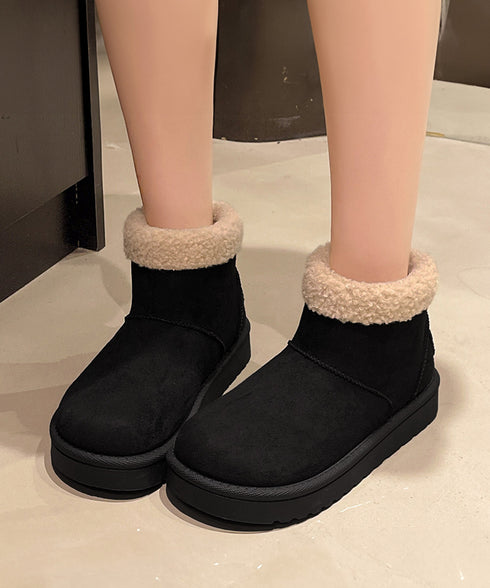 ムートンブーツ 厚底無地 ショートブーツ レディース ボアブーツ 防寒対策 あったか カジュアル 美脚 フラットヒール もこもこ おしゃれ 大人可愛い 通学 99GYXC-138