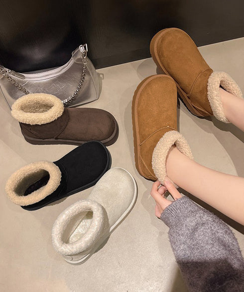 ムートンブーツ 厚底無地 ショートブーツ レディース ボアブーツ 防寒対策 あったか カジュアル 美脚 フラットヒール もこもこ おしゃれ 大人可愛い 通学 99GYXC-138