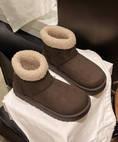 ムートンブーツ 厚底無地 ショートブーツ レディース ボアブーツ 防寒対策 あったか カジュアル 美脚 フラットヒール もこもこ おしゃれ 大人可愛い 通学 99GYXC-138