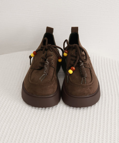 厚底ローファー レースアップ 韓国風靴 レディース ボリュームソール 大人可愛い おしゃれ カジュアル 歩きやすい 美脚 通勤通学 オルチャン クラシックくつ 99GYXC-140