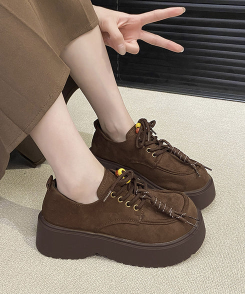 厚底ローファー レースアップ 韓国風靴 レディース ボリュームソール 大人可愛い おしゃれ カジュアル 歩きやすい 美脚 通勤通学 オルチャン クラシックくつ 99GYXC-140