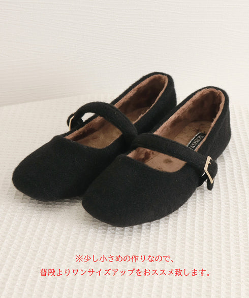 メリージェーンシューズ もこもこパンプス レディース バレエパンプス ぺたんこ 美脚 フェミニン 大人 きれいめ エレガント おしゃれ 歩きやすい 痛くない 99GYXC-141