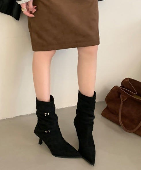 ポインテッドトゥ ブーツ ショートブーツ レディース ミドルブーツ 美脚ブーツ カジュアル 通勤オフィス おしゃれ フェミニン 歩きやすい 春秋冬 旅行 99GYXC-143