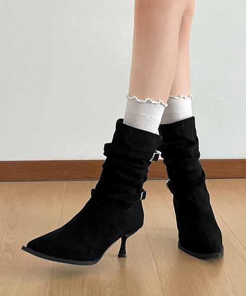 ポインテッドトゥ ブーツ ショートブーツ レディース ミドルブーツ 美脚ブーツ カジュアル 通勤オフィス おしゃれ フェミニン 歩きやすい 春秋冬 旅行 99GYXC-143