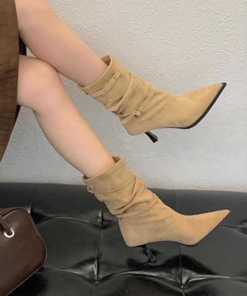 ポインテッドトゥ ブーツ ショートブーツ レディース ミドルブーツ 美脚ブーツ カジュアル 通勤オフィス おしゃれ フェミニン 歩きやすい 春秋冬 旅行 99GYXC-143