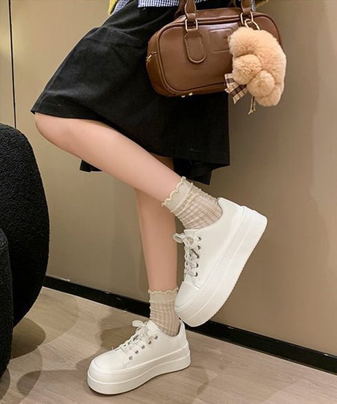 厚底スニーカー レースアップ靴 美脚脚長 レディースシューズ PUレザーくつ 人気ローカット カジュアル 通勤 通学 おしゃれ 歩きやすい 通勤通学 デイリー旅行 99GYXC-166