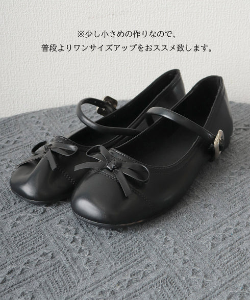 ストラップパンプス リボン レディース バレエシューズ ラウンドトゥ 美脚 歩きやすい オフィスカジュアル 通勤 きれいめ 大人可愛い フェミニン 99HBXY-001
