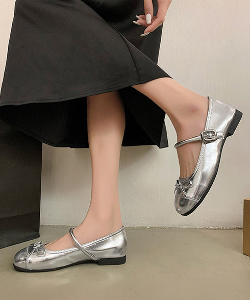 ストラップパンプス リボン レディース バレエシューズ ラウンドトゥ 美脚 歩きやすい オフィスカジュアル 通勤 きれいめ 大人可愛い フェミニン 99HBXY-001