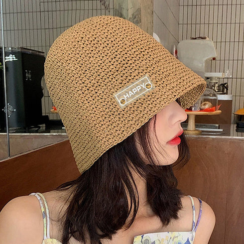 麦わら帽子 ストローハット レディース 韓国帽子 バケットハット おりたたみ 紫外線 日焼け対策 春夏 ナチュラル 小顔 韓国 夏海 アウトドア おしゃれハット 99HFZZ-002