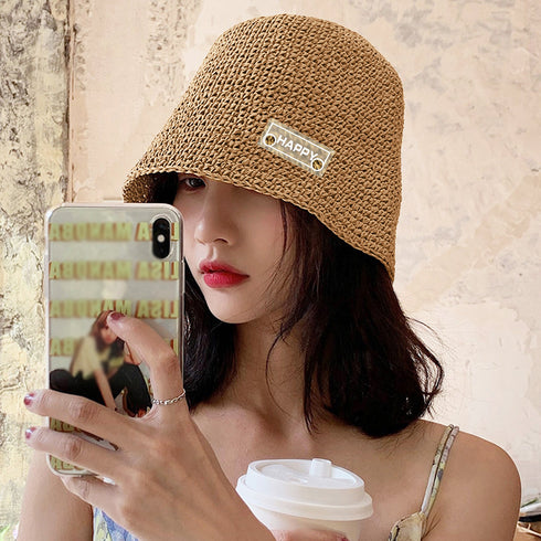 麦わら帽子 ストローハット レディース 韓国帽子 バケットハット おりたたみ 紫外線 日焼け対策 春夏 ナチュラル 小顔 韓国 夏海 アウトドア おしゃれハット 99HFZZ-002