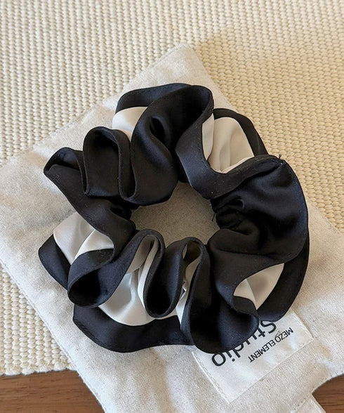 シュシュ ヘアゴム サテン 配色 レディース ヘアアレンジ 髪留め 髪飾り オルチャン おしゃれ カジュアル 大人っぽい 可愛い 雑貨 発表会 99HXGY-001