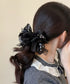 ドット柄 リボンシュシュ 韓国風ヘアゴム レディース ヘアアクセサリー ポニーテール 大人可愛い 髪飾り おしゃれ お団子ヘア 髪留め カジュアル ヘアアレンジ 99HXGY-006